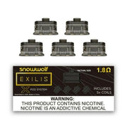 Genuine Snowwolf Exilis 1.8 ohm replacement coils, pack of 5 atomizers for Snowwolf Exilis pod system